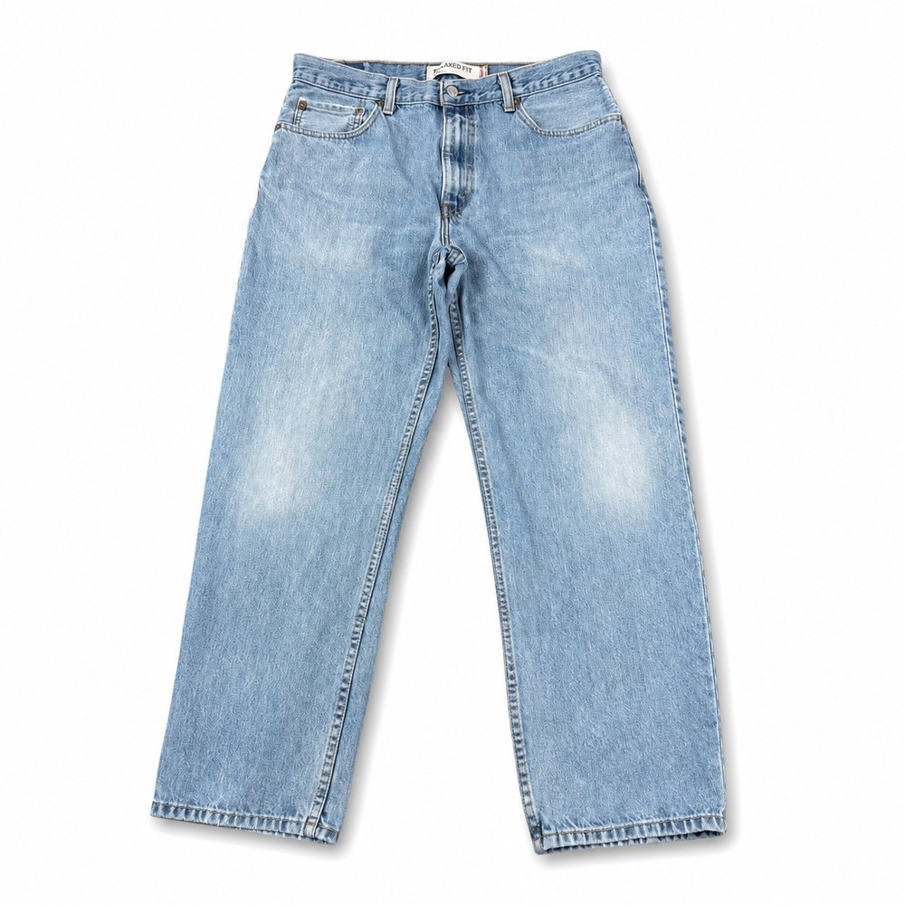 Levi's 550 Relaxed Fit Jeans Men's 34x29 Light Wash Tapered Leg Red Tab Denim